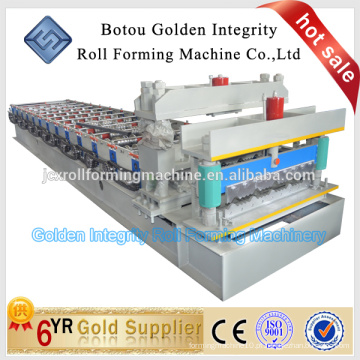 Bom preço Ondulado / Trapezoidal Galvanizado Telhados Painéis Rolls Forming Machine